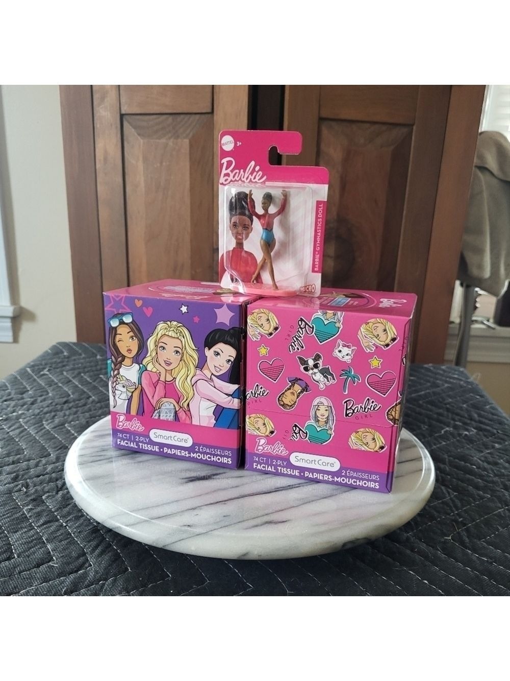 Barbie Gymnast Bundle with 2 boxes of new tissues included
